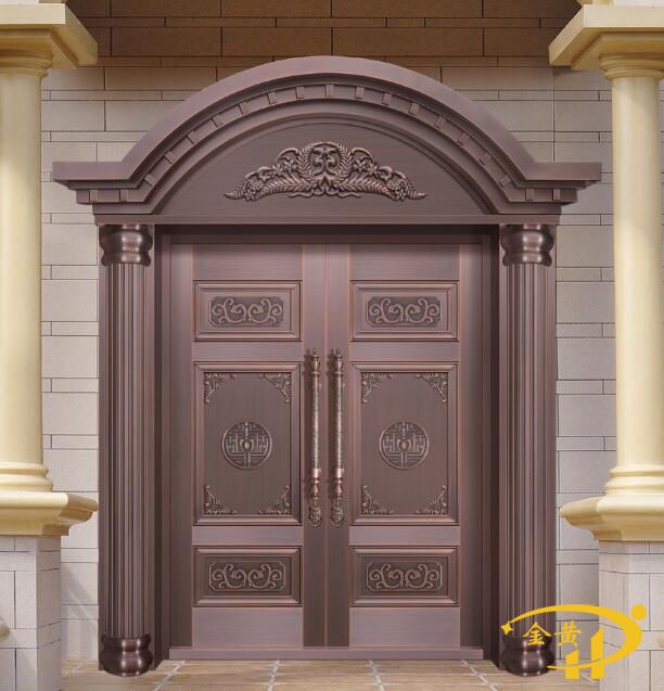 羅馬柱圓弧銅門